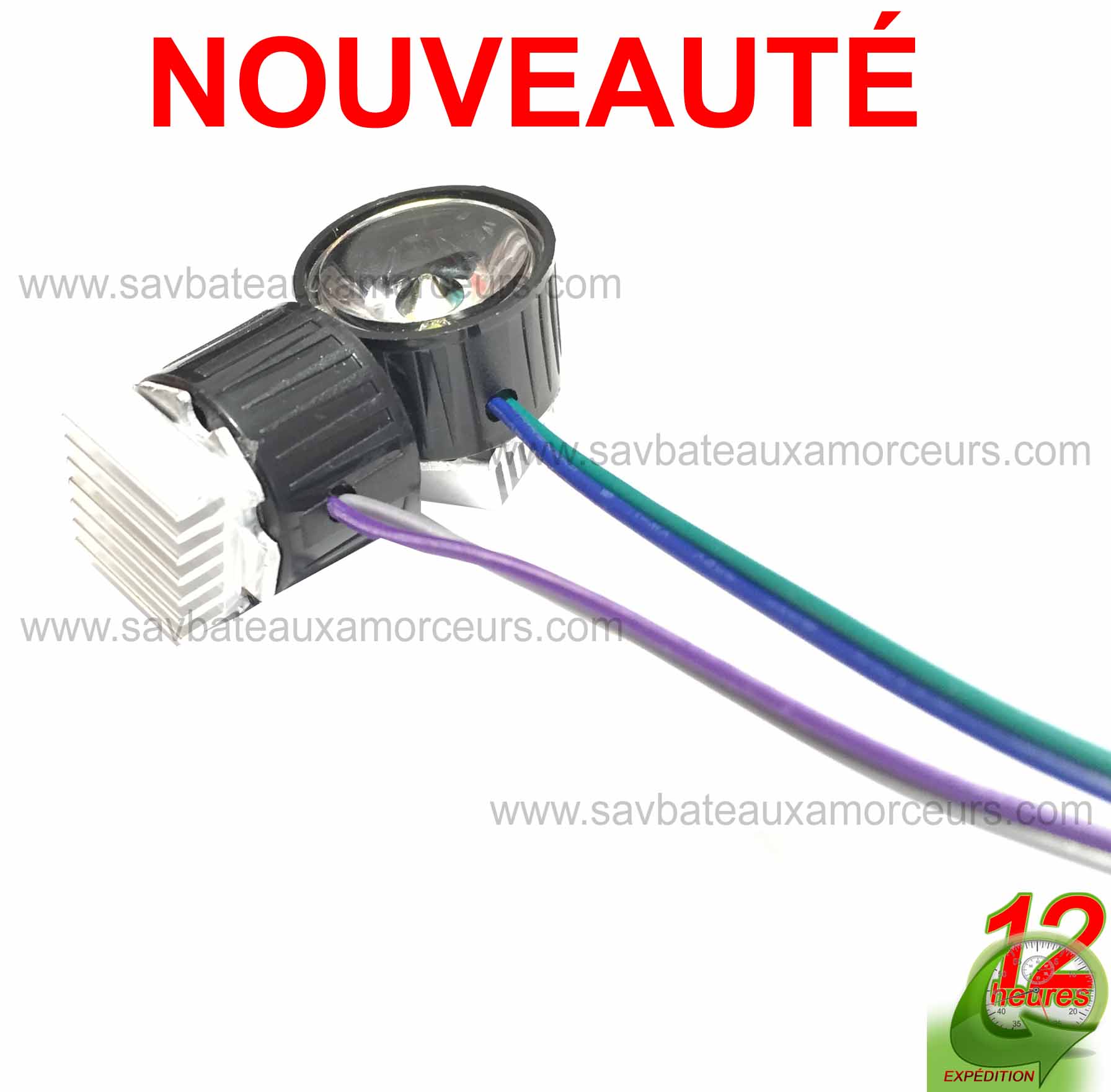 Cache pour phare LED longue portée 90W 7 LD-90W-HR ambre